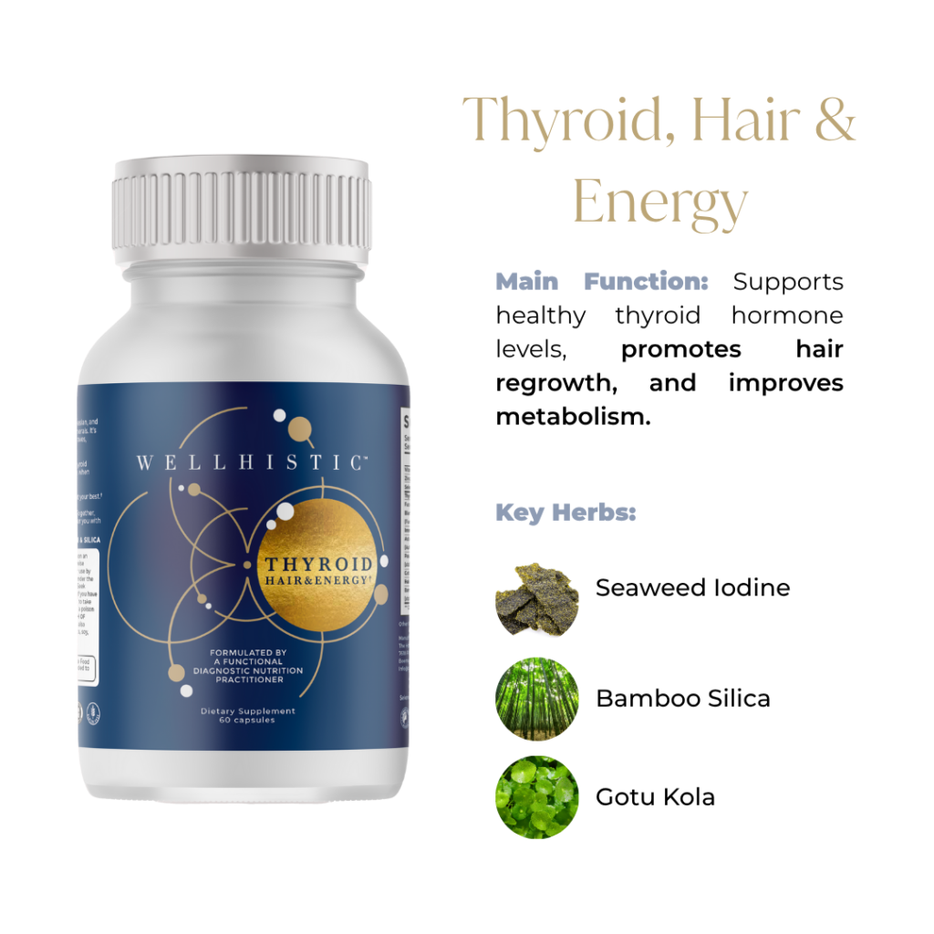 Suplemento para tiroide, cabello y energia