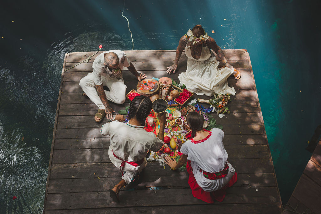 Ceremonia de cacao antes de la boda
